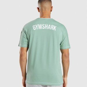 Gymshark Mens RECESS T-SHIRT Maya Blue/White L